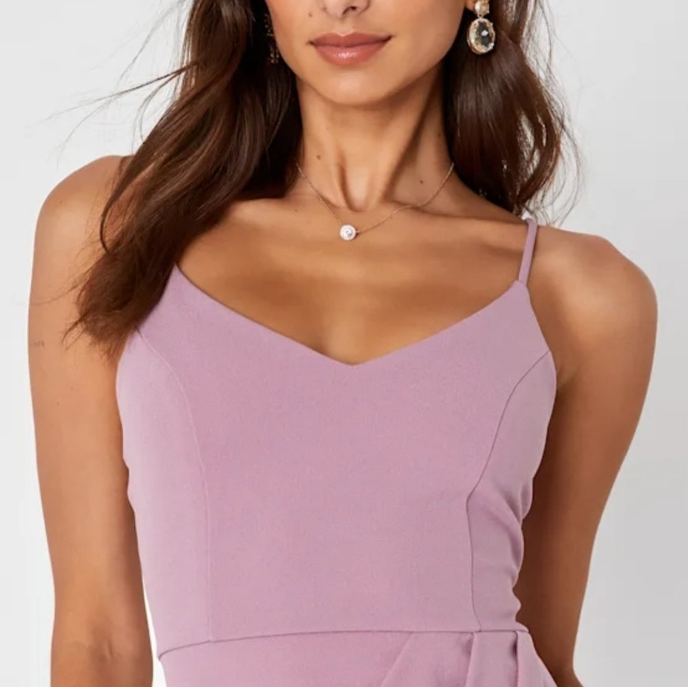 Lulus Forever Your Girl Mauve Body Con Mini Dress. Sz XL - Picture 3 of 10